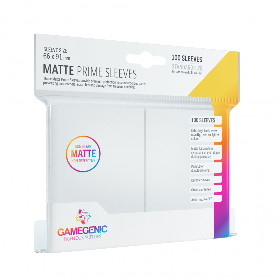 Gamegenic: Matte Prime CCG Sleeves (66x91 mm) - White, 100 sztuk