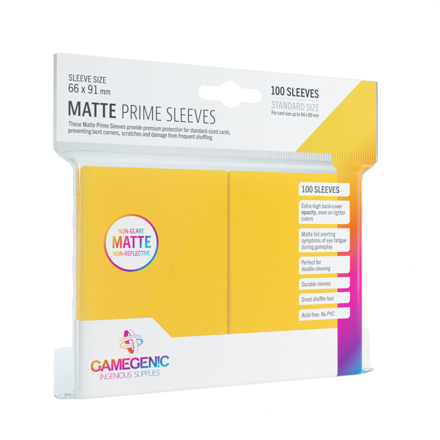 Gamegenic: Matte Prime CCG Sleeves (66x91 mm) - Yellow, 100 sztuk