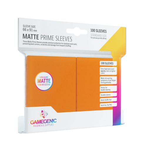 Gamegenic: Matte Prime CCG Sleeves (66x91 mm) - Orange, 100 sztuk