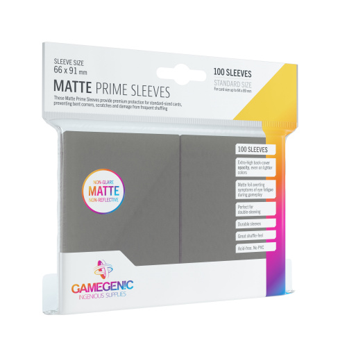 Gamegenic: Matte Prime CCG Sleeves (66x91 mm) - Dark Gray, 100 sztuk