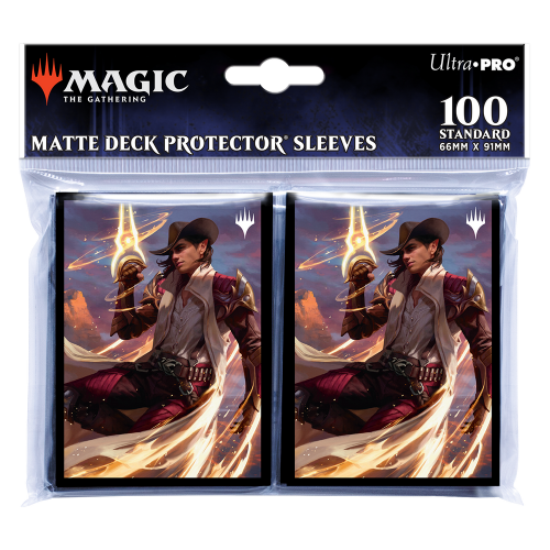 Ultra-Pro: Magic the Gathering - Outlaws of Thunder Junction - Matte Deck Protector Sleeves - Kellan, the Kid (100 szt.)