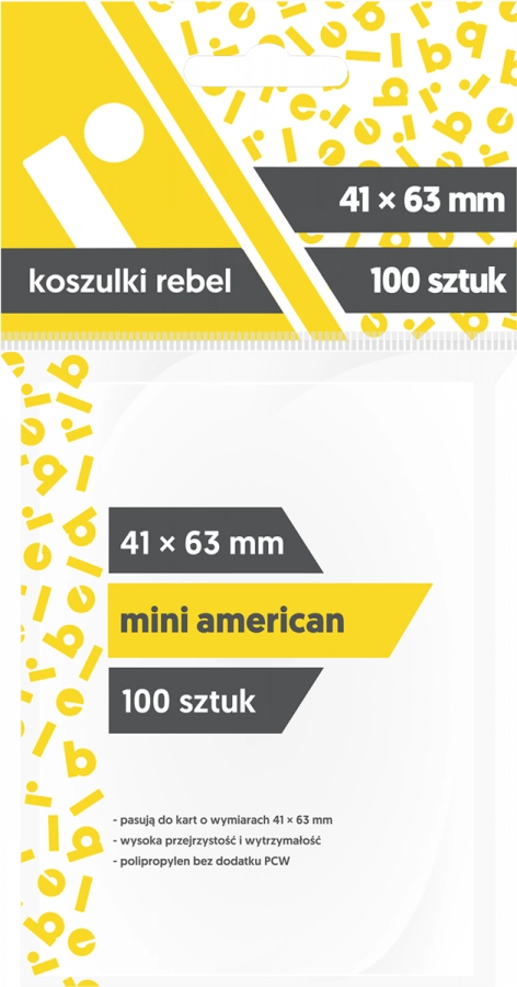 Koszulki na karty Rebel (41x63 mm) "Mini American", 100 sztuk