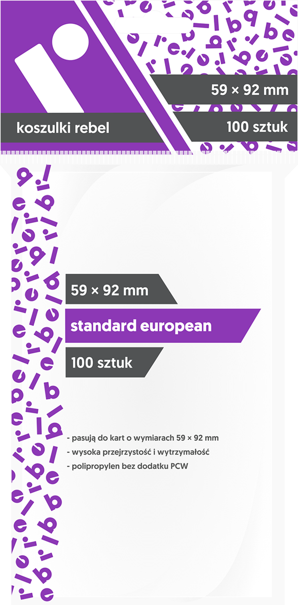 Koszulki na karty Rebel (59x92 mm) "Standard European", 100 sztuk