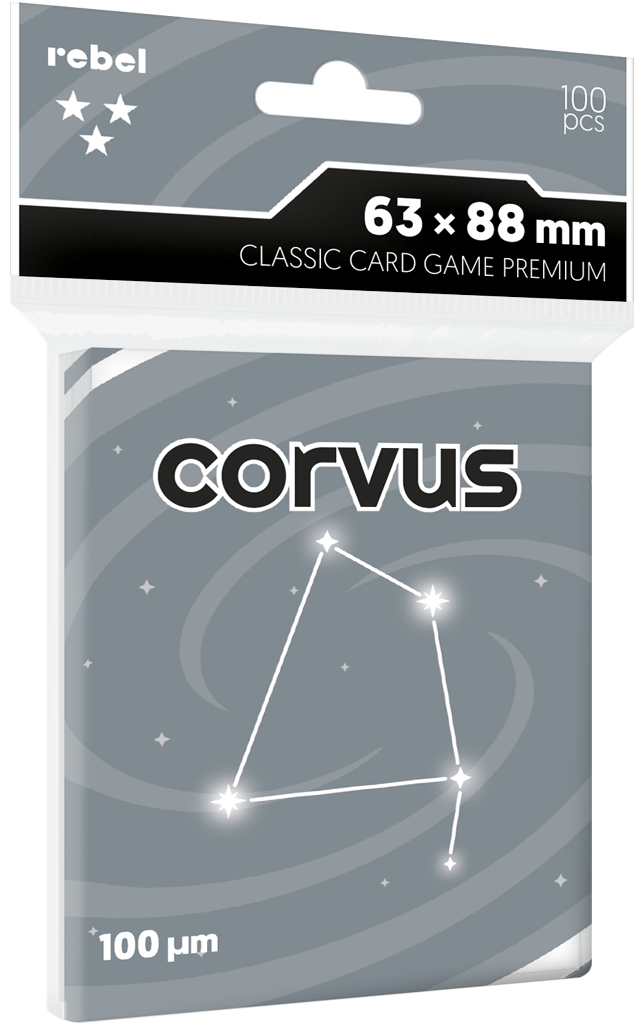 Koszulki na karty Rebel (63x88 mm) Corvus Premium, 100 sztuk
