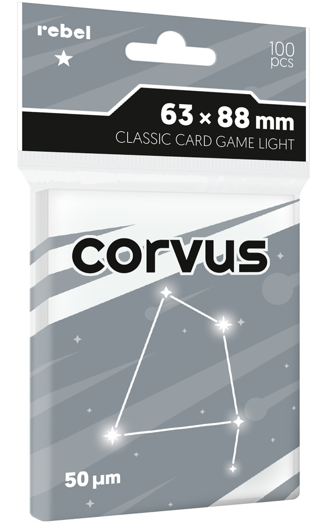 Koszulki na karty Rebel (63x88 mm) Corvus Light, 100 sztuk
