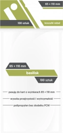 Koszulki na karty Rebel (65x110 mm) "Basilisk", 100 sztuk