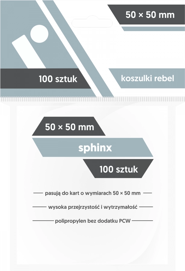 Koszulki na karty Rebel (50x50 mm) "Sphinx", 100 sztuk