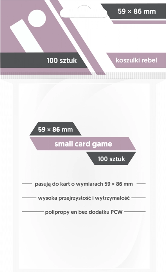 Koszulki na karty Rebel (59x86 mm) "Small Card Game" 100 sztuk