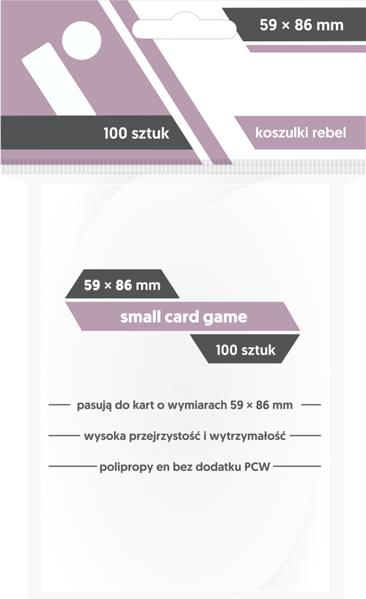 Koszulki na karty Rebel (59x86 mm) "Small Card Game" 100 sztuk
