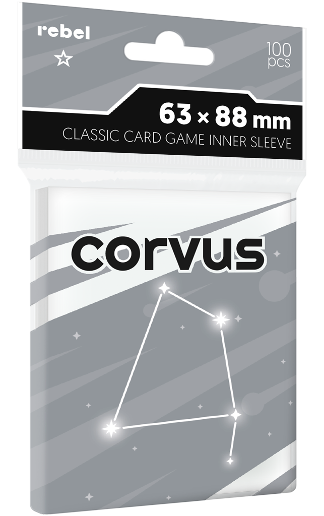 Koszulki na karty Rebel (63x88 mm) Corvus Inner Sleeve Light, 100 sztuk