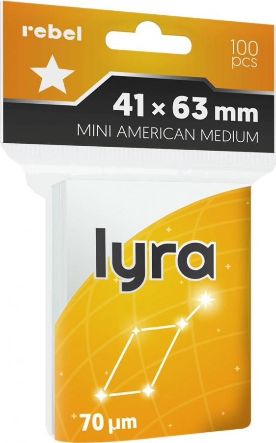 Koszulki na karty Rebel Medium Lyra (41x63 mm), 100 sztuk