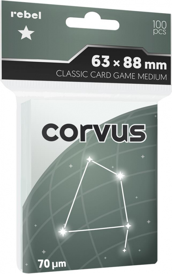 Koszulki na karty Rebel (63x88 mm) "Classic Card Game Medium" Corvus, 100 sztuk