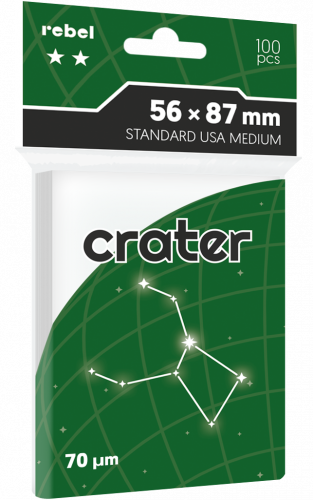 Koszulki na karty Rebel (56x87 mm) Crater Medium, 100 sztuk