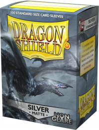 Dragon Shield: Koszulki na karty (63x88 mm) "Standard Size" Matte Non-Glare, 100 sztuk, Srebrne