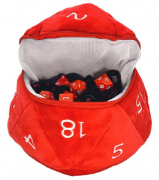 Ultra Pro: Dungeons & Dragons - Red and White D20 Plush Dice Bag