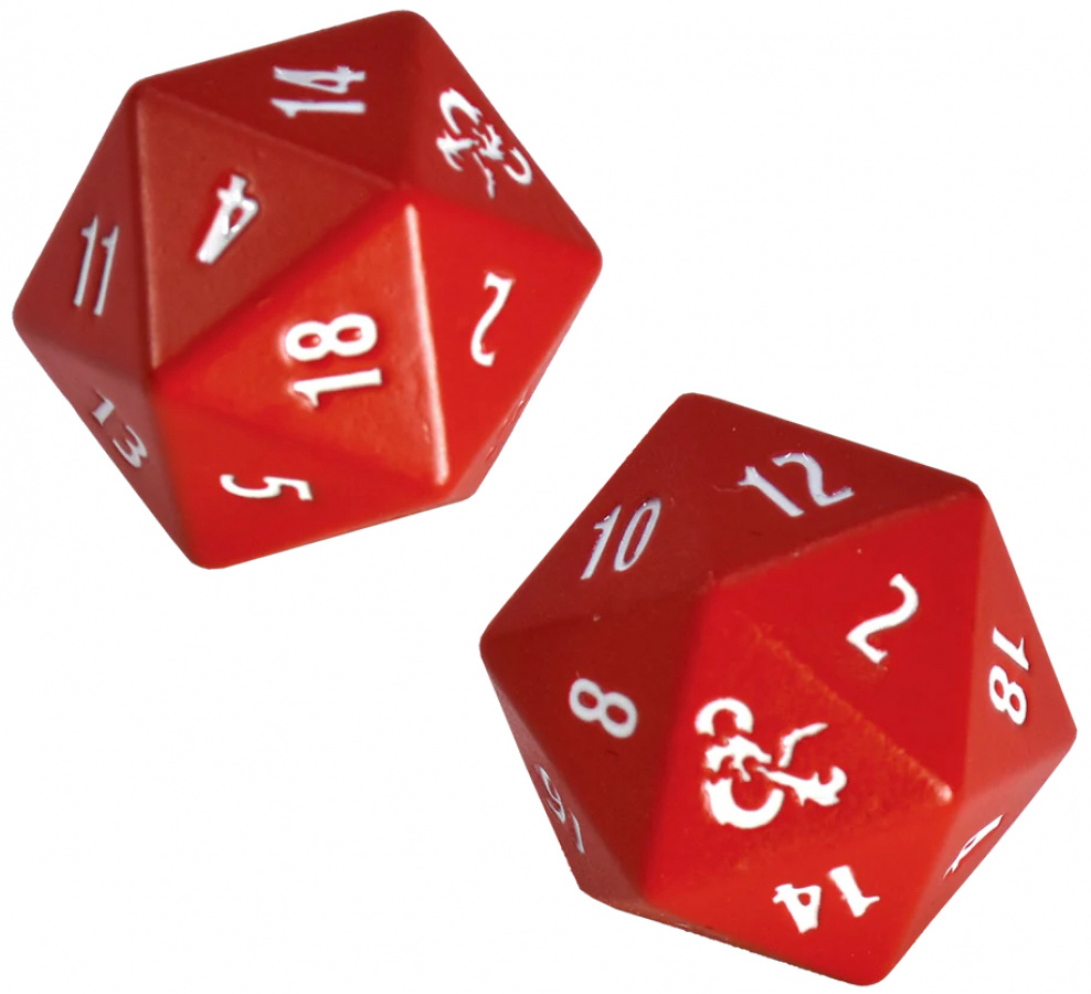 Ultra Pro: Dungeons & Dragons - Heavy Metal Red and White D20 Dice Set