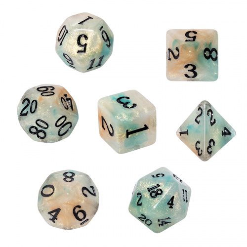 Komplet kości REBEL RPG - Akrylowe - Ruda Złota