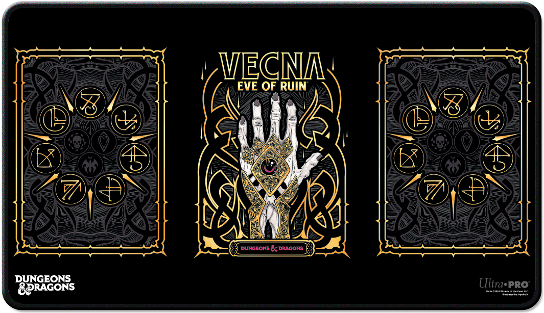 Ultra Pro: Dungeons & Dragons - Vecna - Eve of Ruin - Black Stitched Alternate Art Playmat