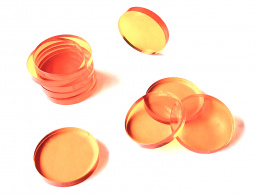 Crafters: Znaczniki akrylowe - Pomarańczowe okrągłe (10)