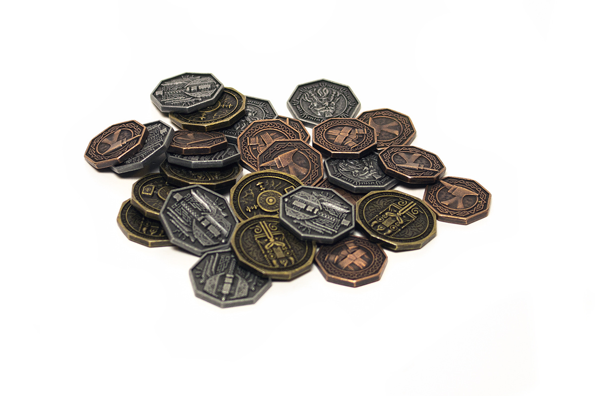 Metalowe Monety - Forged Dwarven (zestaw 27 monet)