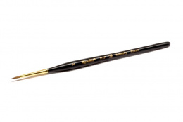 Roubloff: Kolinsky - Round Brush 111F-2 (Black & Gold)