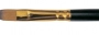 Roubloff: Kolinsky Syntetic - Flat Brush 1S25-3 (Black & Gold)