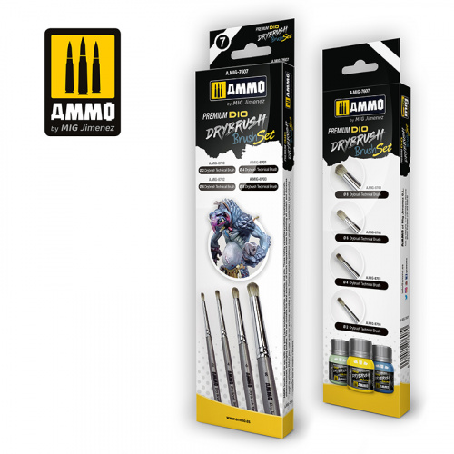 Ammo: Premium DIO Drybrush Brush Set