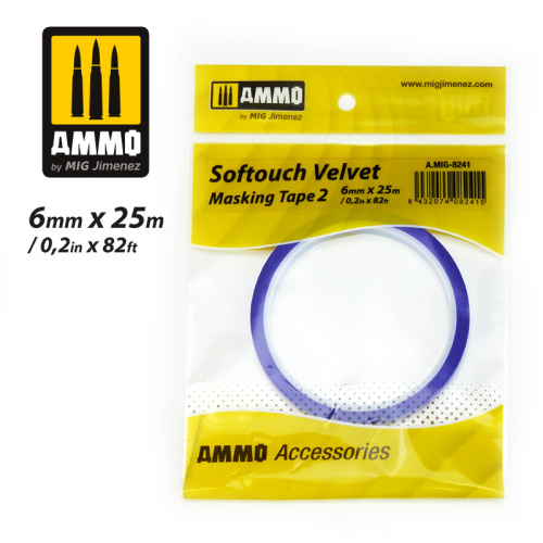 Ammo: Softouch Velvet Masking Tape 2 (6 mm x 25 m) 