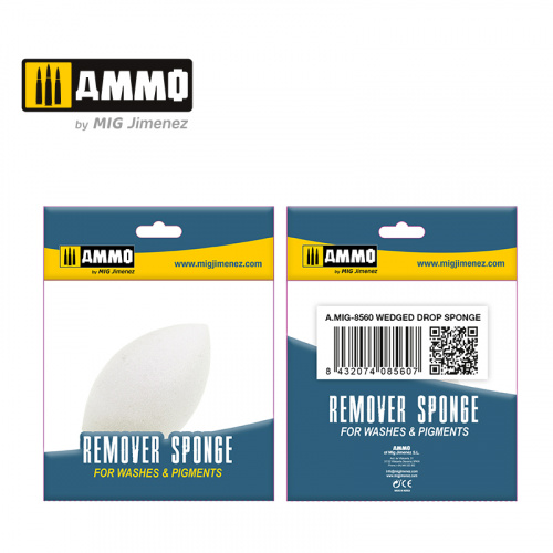 Ammo: Remover Sponge for Washes & Pigments - Wedged Drop Sponge (1)