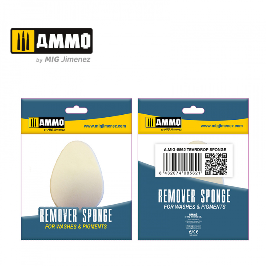 Ammo: Remover Sponge for Washes & Pigments - Teardrop Sponge (2)