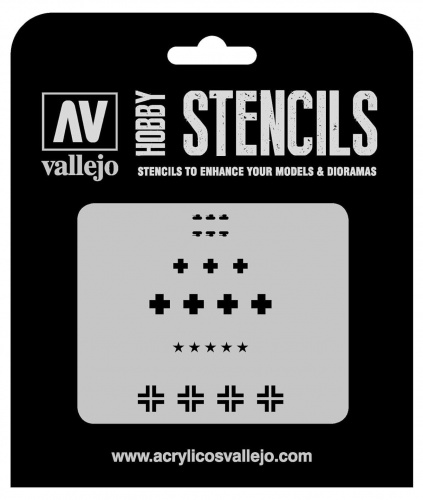 Vallejo: ST-AFV001 - Stencils - Assorted German WWII Tank Markings