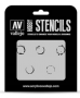 Vallejo: ST-AFV002 - Stencils - Drum Oil Markings