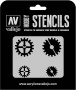 Vallejo: ST-SF001 - Stencils - Gear Markings