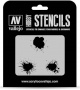 Vallejo: ST-TX005 - Stencils - Paint Stains