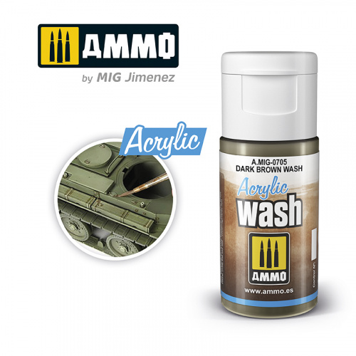 Ammo: Acrylic Wash - Dark Brown Wash