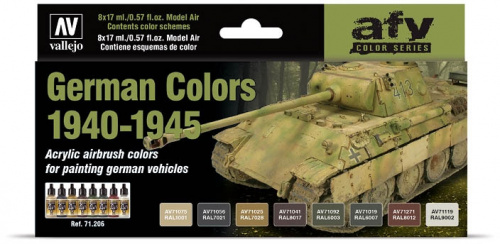 Vallejo: 71.206 - AFV - German Colors 1940-1945 (8x17 ml)