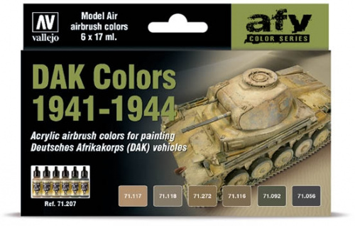 Vallejo: 71.207 - AFV - DAK Colors 1941-1944 (6x17 ml)
