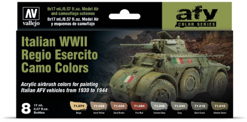 Vallejo: 71.645 - AFV - Italian WWII Regio Esercito Camo Colors (8x17 ml)