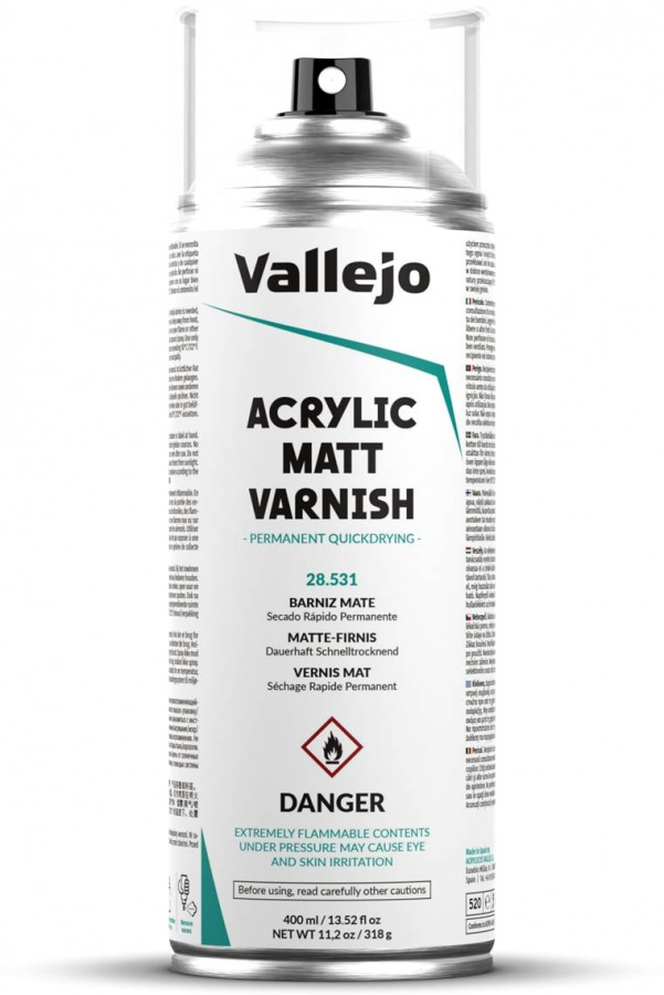 Vallejo: 28.531 - Acrylic Matt Varnish Spray (400 ml)