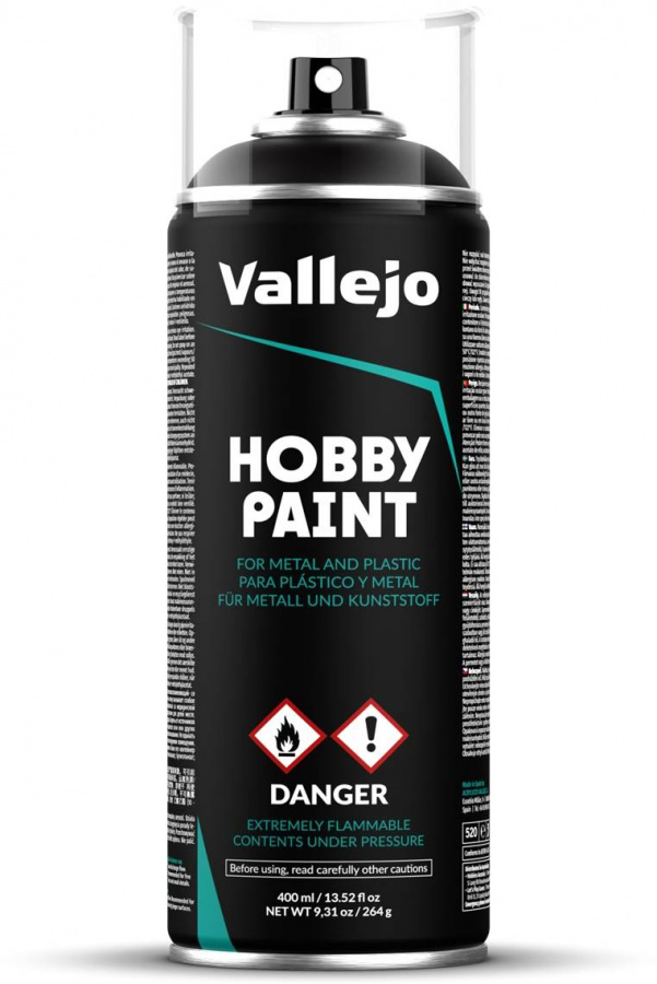 Vallejo: 28.012 - Hobby Paint Spray - Black Primer (400 ml)