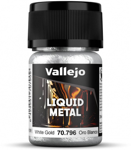 Vallejo: 70.796 - Liquid Metal - White Gold (35 ml)