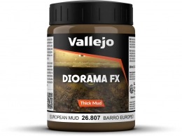 Vallejo: 26.807 - Diorama FX - Thick Mud - European Mud (200 ml)