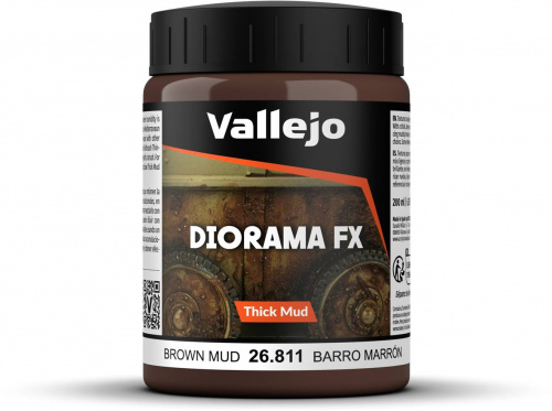 Vallejo: 26.811 - Diorama FX - Thick Mud - Brown Mud (200 ml)