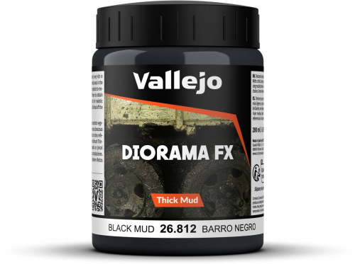 Vallejo: 26.812 - Diorama FX - Thick Mud - Black Mud (200 ml)