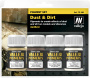 Vallejo: 73.190 - Pigment Set - Dust & Dirt (4 x 35 ml)