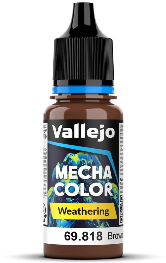 Vallejo: 69.818 - Mecha Weathering - Brown Engine Soot (Matt) (17 ml)