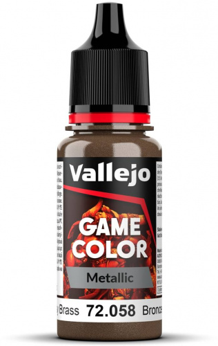Vallejo: 72.058 - Game Color - Metallic - Brassy Brass (18 ml)