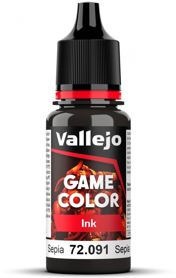 Vallejo: 72.091 - Game Color - Ink - Sepia (18 ml)