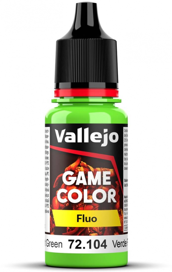 Vallejo: 72.104 - Game Color - Fluo - Green (18 ml)