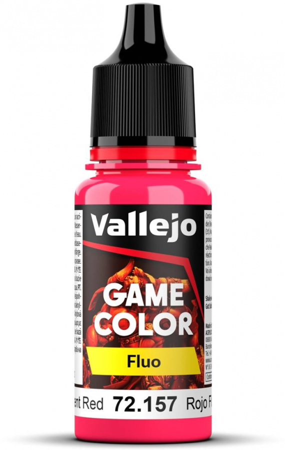 Vallejo: 72.157 - Game Color - Fluo - Red (18 ml)